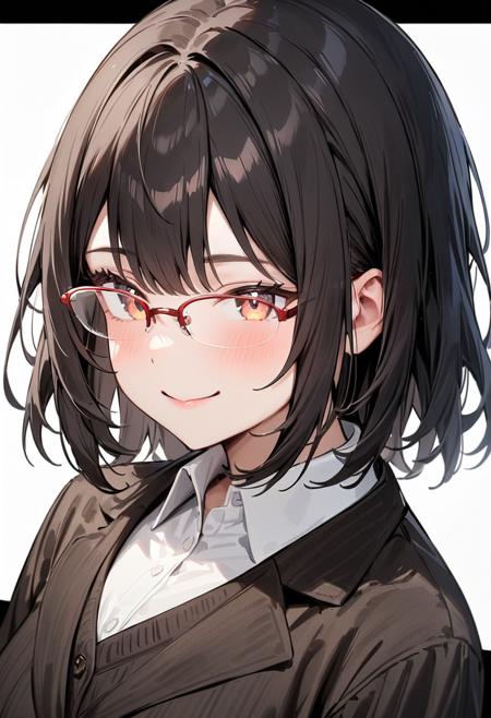 halfrim metal frame glasses2 SDXL SDXL_V1