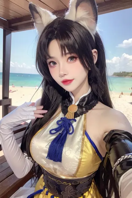 [永劫游戏真人lora]黑丝胡桃lora