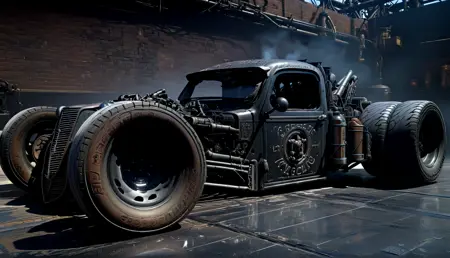 Rat Rod - The Wrecker From Hell (1936 Plymouth) [SDXL]