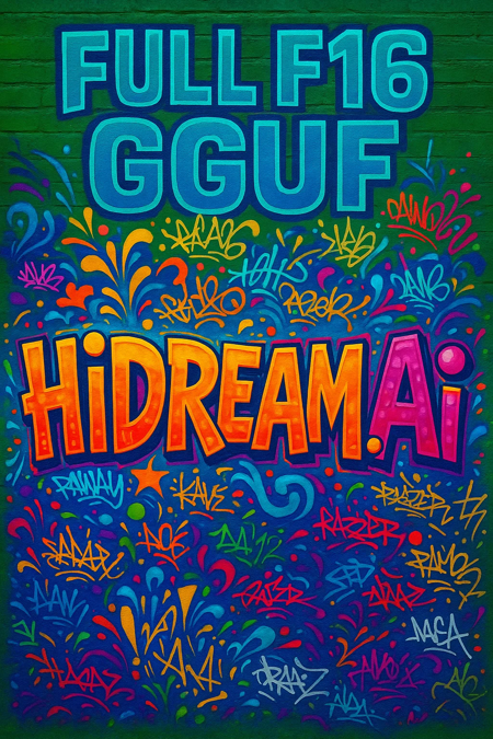 HiDream I1 FULL [GGUF+FP8+F16] with ComfyUI workflow F16