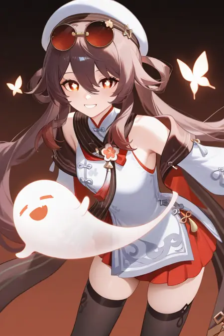 胡桃 宿雪桃红hu tao (cherries snow-laden) (genshin impact)[noobep11]