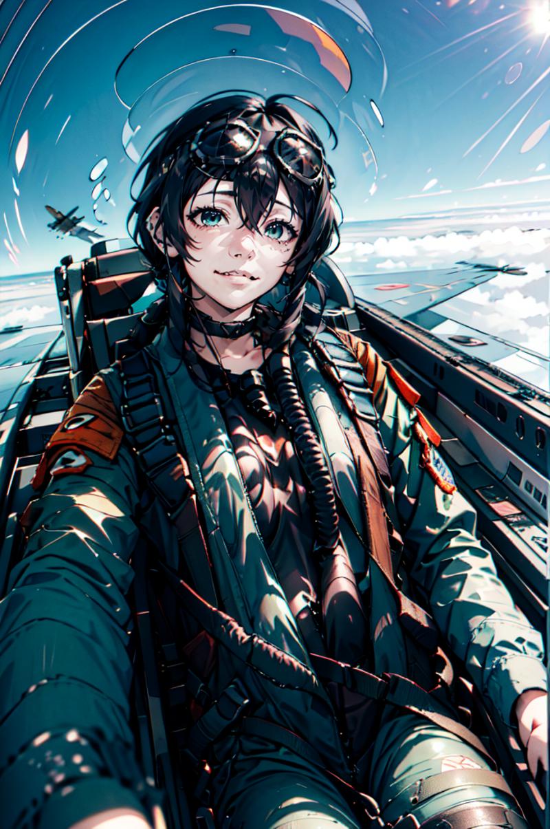 selfie in a fighter jet cockpit (Yomama) image by Maxetto