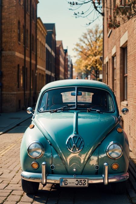 analog photo,photo RAW,(
1950s style, retro Light green car Volkswagen,(nature, red brick buildings history modern art, amazing unreal background), (natural colors, correct white balance, color correction, dehaze,clarity),(bokeh:1.3),
),award winning photography,hyper detailed, intricate, extremely beautiful, photo realistic, rich colours, dark shadows,masterpiece, best quality, highly detailed, natural lighting, beautiful detailed, insanely intricate details, perfect lighting, incredible detail, hypermaximalistic, natural balance color, 8k, ultra detailed, beautiful and aesthetic, extremely detailed, elegant, atmospheric