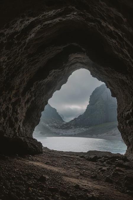 raw photo, a sunset landscape, oregon mountains, forested cliffs, cozy, photorealistic, (cave: 1.29), high detailed texture, 8k uhd, dslr, soft lighting, high quality, film grain, Fujifilm XT3, Sony A7 IV, highly detailed photography, (muted colors, cinematic, dim colors, soothing tones:1.2), vibrant, insanely detailed, hyperdetailed, (dark shot:1.2), (vsco:0.3), (intricate details:0.9), (hdr, hyperdetailed:1.2) (highest coherency: 1.39) (highest quality: 1.39) (rule-of-thirds) (award-winning) (masterclass) (highest resolution: 1.39)