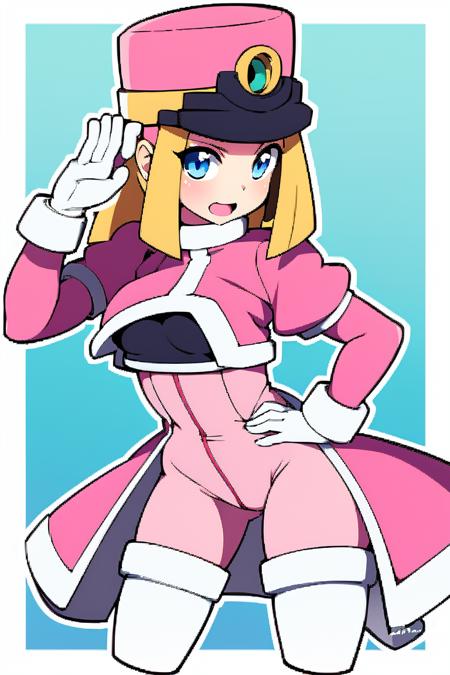 Prairie_MM,  shako cap,  blonde hair,  low-tied_long_hair,  sidelocks,  blue eyes,  long_coat,  puffy sleeves,  pink cropped jacket,  framed_breasts,  white gloves,  bodystocking,  Body suit,  skin_tight,  cowboy_shot,  black_legwear,  pink footwear,  ? hand over mouth 1579
? multiple poses 4304
? sakuraba 1, <lora:EMS-55621-EMS:0.800000>