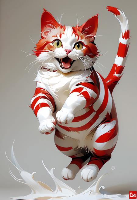 Red n White Stripes SDXL V1