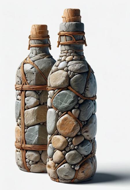 soda bottle made of stone dvr-stnd,<lora:dvr-stnd>,