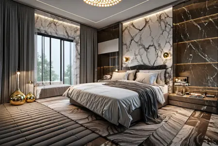 Modern luxury bedroom
