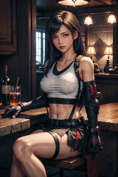 Tifa - final fantasy 7 remake style