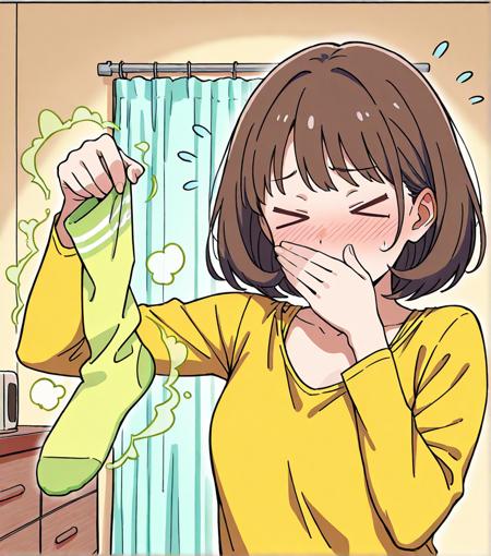 Badodor Meme - holding something with disgusted gesture - smelly v1.0  | Illustrious |