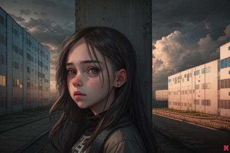 portrait of a 1  girl, facing the camera, full body, panel houses on background,  hdr, rtxseries, masterpiece, best quality, ultra-detailed, 8k, photorealistic   <lora:lora_panels_1224-v1-5-pruned-emaonly:1>