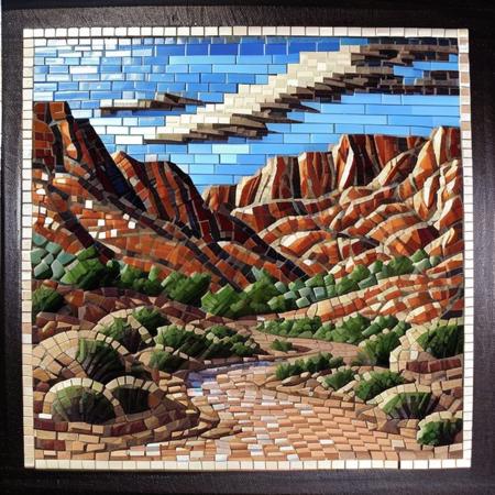 Desert canyon Mosaic Art