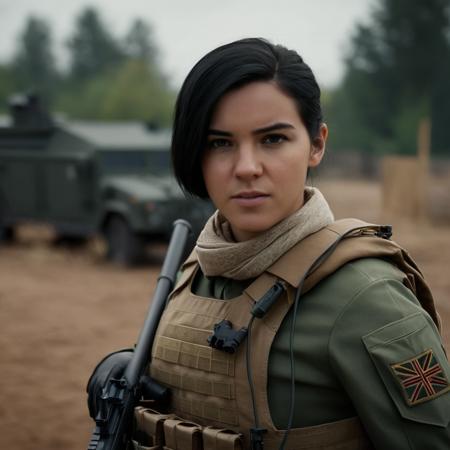cinematic film still of  <lora:Modern Warfare style:1>
Mara a woman in a military uniform holding a rifle modern warfare style,1girl,solo,black hair,holding,weapon,holding weapon,blurry,uniform,gun,military,military uniform,helmet,holding gun,rifle,headset,realistic,assault rifle,trigger discipline,camouflage,soldier,load bearing vest, shallow depth of field, vignette, highly detailed, high budget, bokeh, cinemascope, moody, epic, gorgeous, film grain, grainy