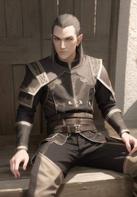 <lora:Altmer-male:0.8>, Altmer-Male, 1boy, solo, sitting,, (acclaimed, alluring, captivating, exciting, gorgeous, striking:1.3), (trending on CGSociety, trending on pixiv, contest winner:1.3)