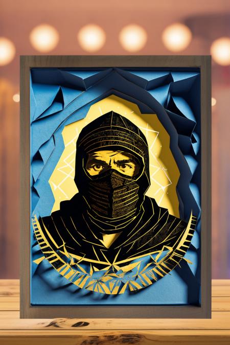 <lora:PaperCuttingLight:0.8>, (Paper Cutting:1.3), (ultra realistic, 32k, RAW photo, high detailed skin:1.1)
(masterpiece, best quality:1.5), 
Balaclava, Ice rink, at Blue hour,