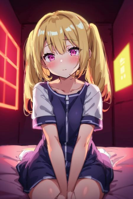 (masterpiece),
1girl,pov,blush,
blonde hair,  short twintails,
<lora:pnkr2:0.3:NIN>,pnkr,pink theme,purple theme,red theme,night,pink lighting,cinematic lighting,neon lights,