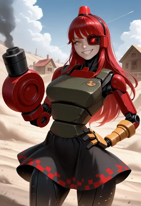 [IllustriousXL v0.1 LoCon] RED Mimi-Sentry | Team Fortress 2