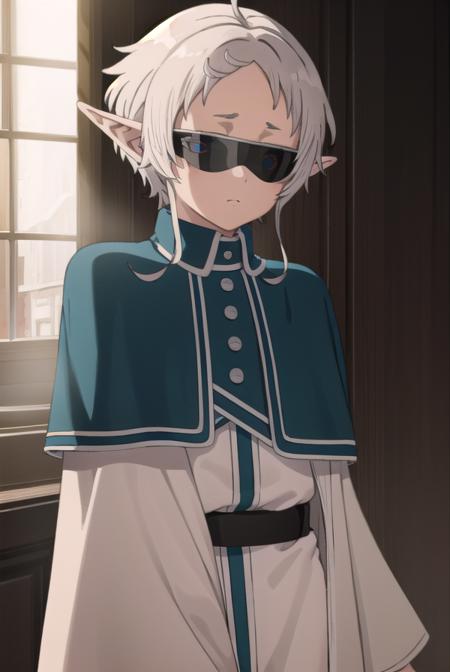 sylphy, <lyco:sylphys2-lyco-nochekaiser:1>, 
sylphy, short hair, ahoge, white hair, pointy ears, (sunglasses:1.5), elf,
BREAK pants, capelet, black pants, cape,
BREAK indoors, library,
BREAK looking at viewer, (cowboy shot:1.5), 
BREAK <lyco:GoodHands-beta2:1>, (masterpiece:1.2), best quality, high resolution, unity 8k wallpaper, (illustration:0.8), (beautiful detailed eyes:1.6), extremely detailed face, perfect lighting, extremely detailed CG, (perfect hands, perfect anatomy),