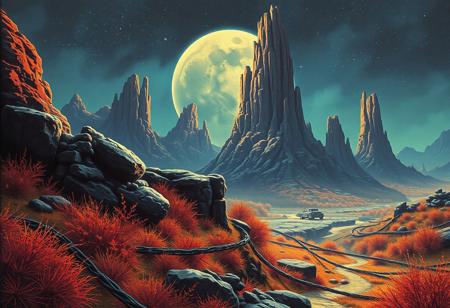 fall colors 1970s , hard scifi