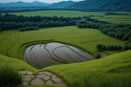 Rice terrace, bright
