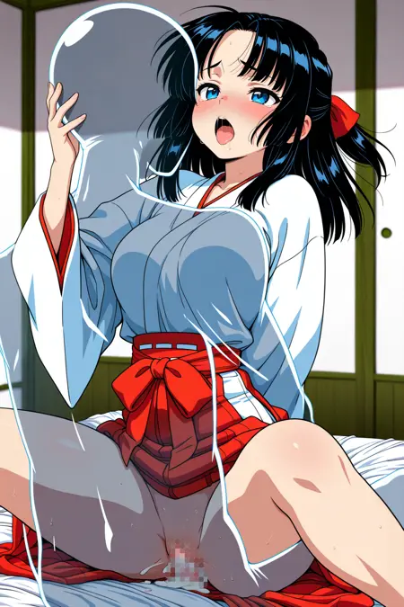 Civitai 後方視点 半透明+座位 / invisible upright straddle position.