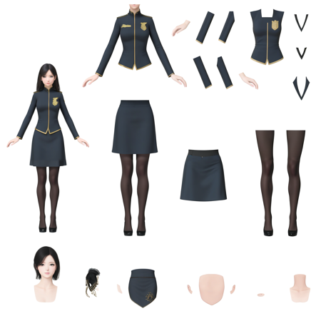 Vtuber - LIVE2D  Split Model 虚拟主播 VTuber - Virtual YouTuber【皮套噩梦】 SDXL 1.0