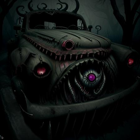 <lora:GloomyNightmareAI:1> GloomyNightmareAI cheshire car