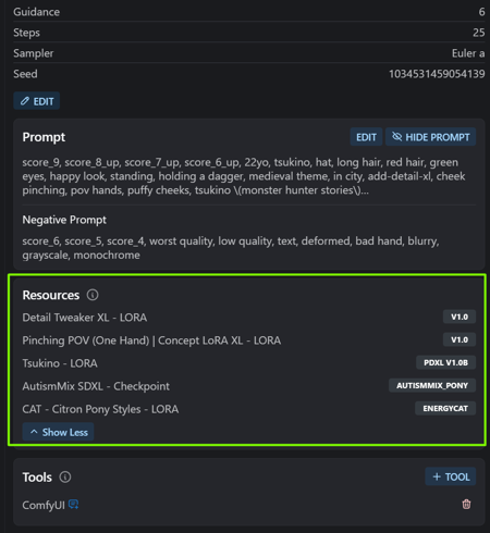 Autopopulate Civitai Resources & Lora Triggers📚🎨 Pony