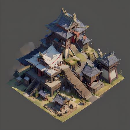 (masterpiece, top quality, best quality, official art, beautiful and aesthetic:1.2),(8k, best quality, masterpiece:1.2), CGgameminicitysw, architecture, black background, east asian architecture, (simple background:1.5), scenery, no humans, stairs, building, (isometric:1.4), wall, doorstep buildings, stairs, Chinese architecture, gujian,<lora:CGgameminicitysw_20230614181025:1>,