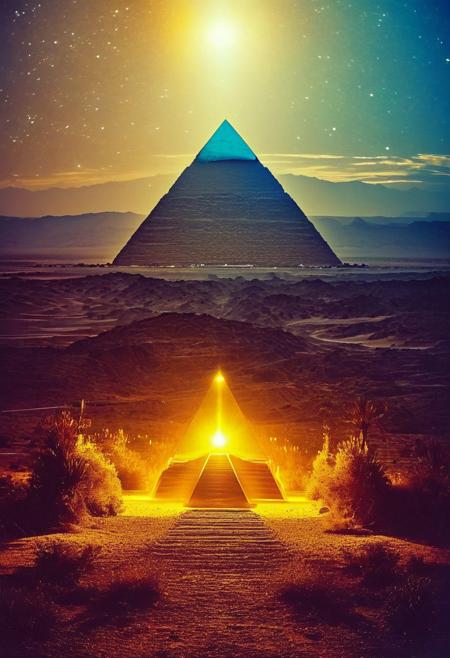 ()Hyoer Realistic:2.0)Polaroid picture 
an image of Ancient Egyptian pyramids, bathed in golden light, as a shimmering portal materializes beneath. The portal's iridescent glow illuminates the desert sands, beckoning travelers to enter. Capture the contrast between the ancient structures and the (futuristic, utopian universe within, teeming with lush vegetation, gleaming spires, and hovering spacecraft. Incorporate a sense of wonder and discovery, as the secrets of the pyramids unlock a gateway to a brighter, intergalactic future: 2.1)
BREAK 
breathtaking view from the I-70 overpass, a must-see spot for any traveler. This iconic vantage point offers a stunning panorama of the Colorado landscape, where the majestic Rocky Mountains meet endless skies. Don't forget your camera!