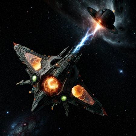 (Space battlecruiser) shaped like fractal (cucumber) in hyperspace, enters into real blackhole, real photo of blackhole hat shape on background,
dynamic movement, explosive force,  glowing, nebula, 8K resolution. sci-fi, hyperspace fortress, hyperspace gate