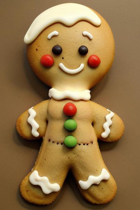 Masterpiece, best quality, 1girl, Gingerbread_Man, food, cookie, food focus,