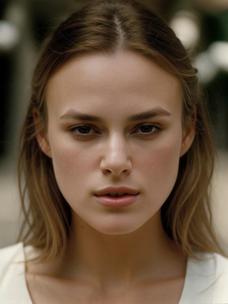 Realistic photo of a beautiful k31r4k-v2 woman,1girl, solo, looking at viewer, blonde hair, brown hair, shirt, brown eyes, upper body, lips, realistic, nose, soft lighting, professional Photography, Photorealistic, detailed, RAW, analog, sharp focus, 8k, HD, high quality, masterpiece<lora:k31r4k-v2:1.0>
