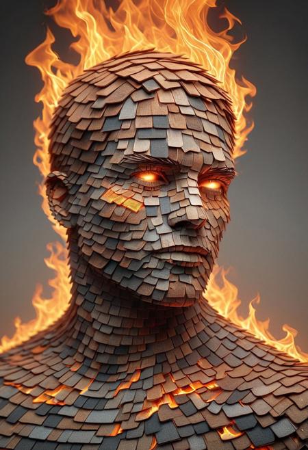 mad-shingles,
A man made of fire, intricate heat distortion designs, elegant, highly detailed, sharp focus, art by Artgerm and Greg Rutkowski and WLOP
Every aspect of the image, from the subject to the negative space, is a nuanced exploration of the versatility of flame and the emotion of fire,