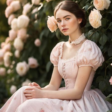 fashion shot, (pictorialist style), sharp focus, celluloid's unique character, film grain, focus on eyes,
close up side portrait of a beautiful girl in a (victorian rose garden:1.1), she is wearing a victorian summer dress, lace detailing, vintage elegance, romantic charm, high neckline, puffed sleeves, ruffled accents, femininity, embroidered details, pastel colors, tea-length, classic, timeless, empire waist, flare skirt, corset-inspired, silhouette, nostalgic, enchanting
dappled light on face, no make-up, detailed face and eyes, very thin eyebrows, pale skin, natural skin texture, (highly detailed skin:1.1), textured skin, (oiled shiny skin:0.5), (skin blemish:1.3), (moles:0.8), (imperfect skin:1.5), intricate skin details, visible skin detail, (detailed skin texture:1.1), (oiled shiny ultra white skin:0.6), mascara, (skin pores:1.1), (light freckles:0.3), skin fuzz, (blush:0.5), (goosebumps:0.5), translucent skin, subsurface scattering, (minor skin imperfections:1.2), wrinkles, vitiligo spots, [brown spots:0.01], [whiteheads], [blackheads], [white pimples:0.01], [red pimples:0.01], beauty spot, skin fuzz
detailed eyes, (round iris:1.1), light reflections in her eye, visible cornea, highly detailed iris, tiny blood vessels in the eye, remarkable detailed pupils  <lora:polyhedron_all_sdxl-000004:0.7>