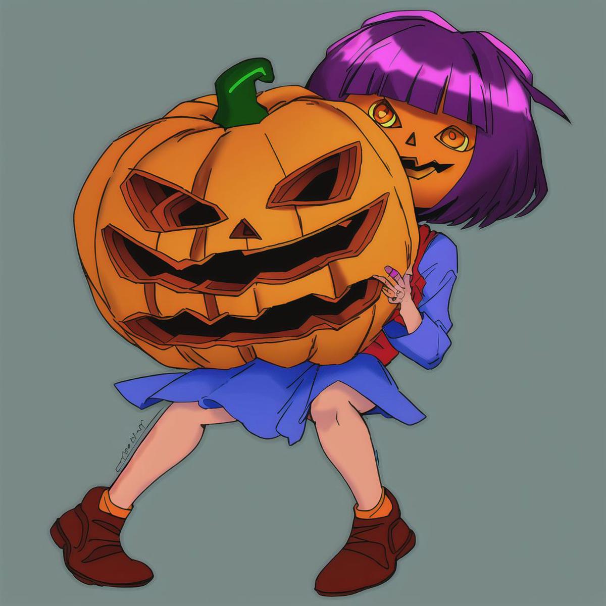 SD1.5 Pumpkin Head LoRA image by norod78