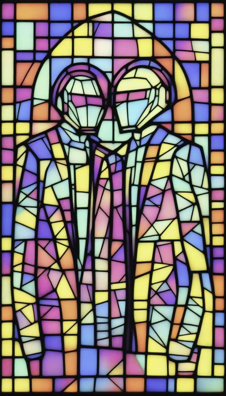 stained-glass daft punk