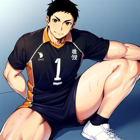 daichi sawamura, thick thighs, muscular,