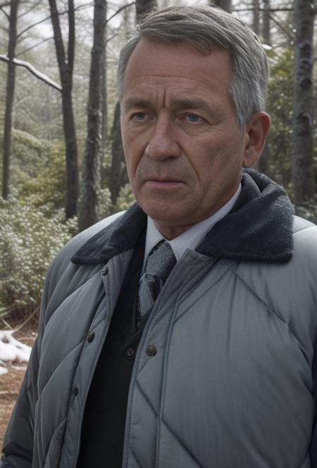 (A A perfect closeup photo of sc1,age up),(close-up),wearing(quilted jacket),snowing, standing,in birch forest in background,
(masterpiece) (photorealistic) (best quality) (detailed skin) (intricate) (8k) (HDR)
<lora:Seanpertwee-000014:0.8>