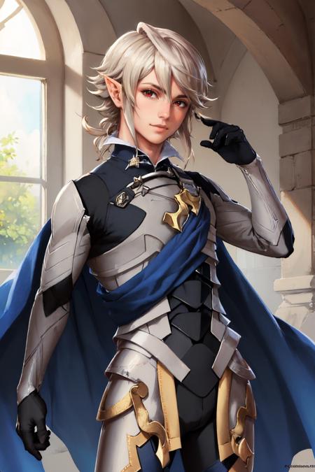malecorrin, pointy ears armor, cape, gloves