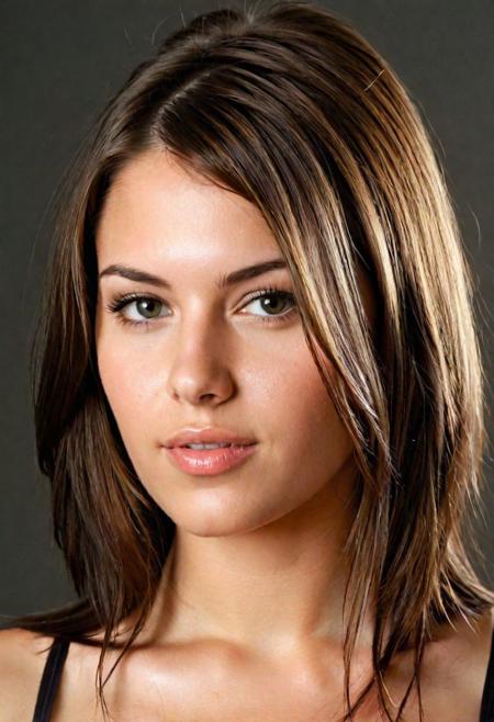 Create a highly realistic half body image of a young pretty, erotic girl, around 23 years old. The image should be detailed and lifelike, making it challenging to discern whether it's a real photograph or a digital creation. Focus on achieving realism in her facial features, skin texture, and hair, and ensure the lighting contributes to the overall authentic appearance!