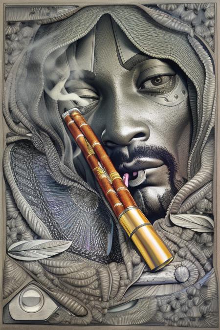 portrait of (Snoop Dogg:1.0), (smoking a joint:1.2), intricate, highly detailed, drawing, concept art, sharp focus, illustration
(jubbslineart:0.65)