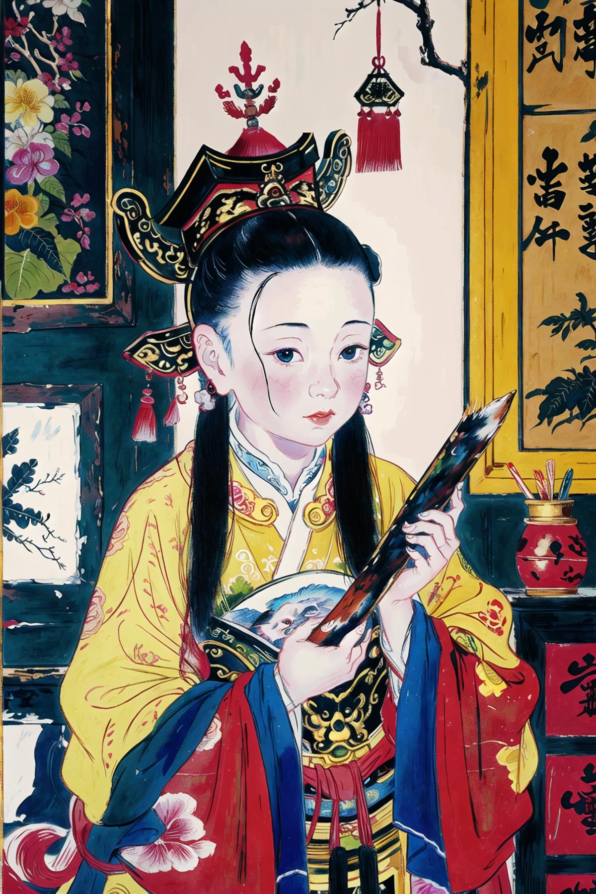 LEOSAM's 中国门神画风格 Chinese Traditional Door Gods Painting Style LoRA image by LEOSAM