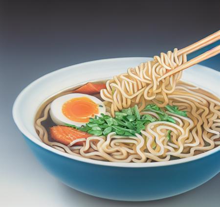 airbrush surrealism <lora:airbrush surrealism:0.9> ramen bowl