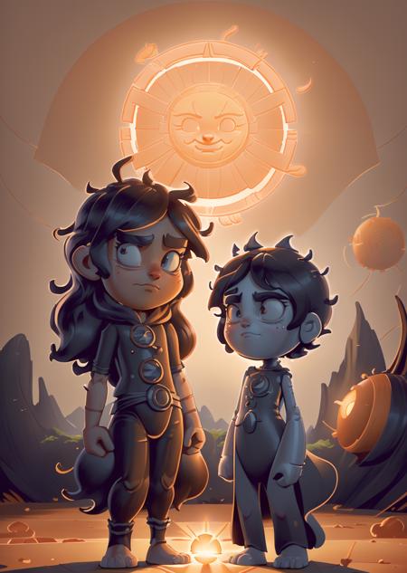 The Wind and the Sun detailed, 4k, 8k, intricate details, mood, soft shading