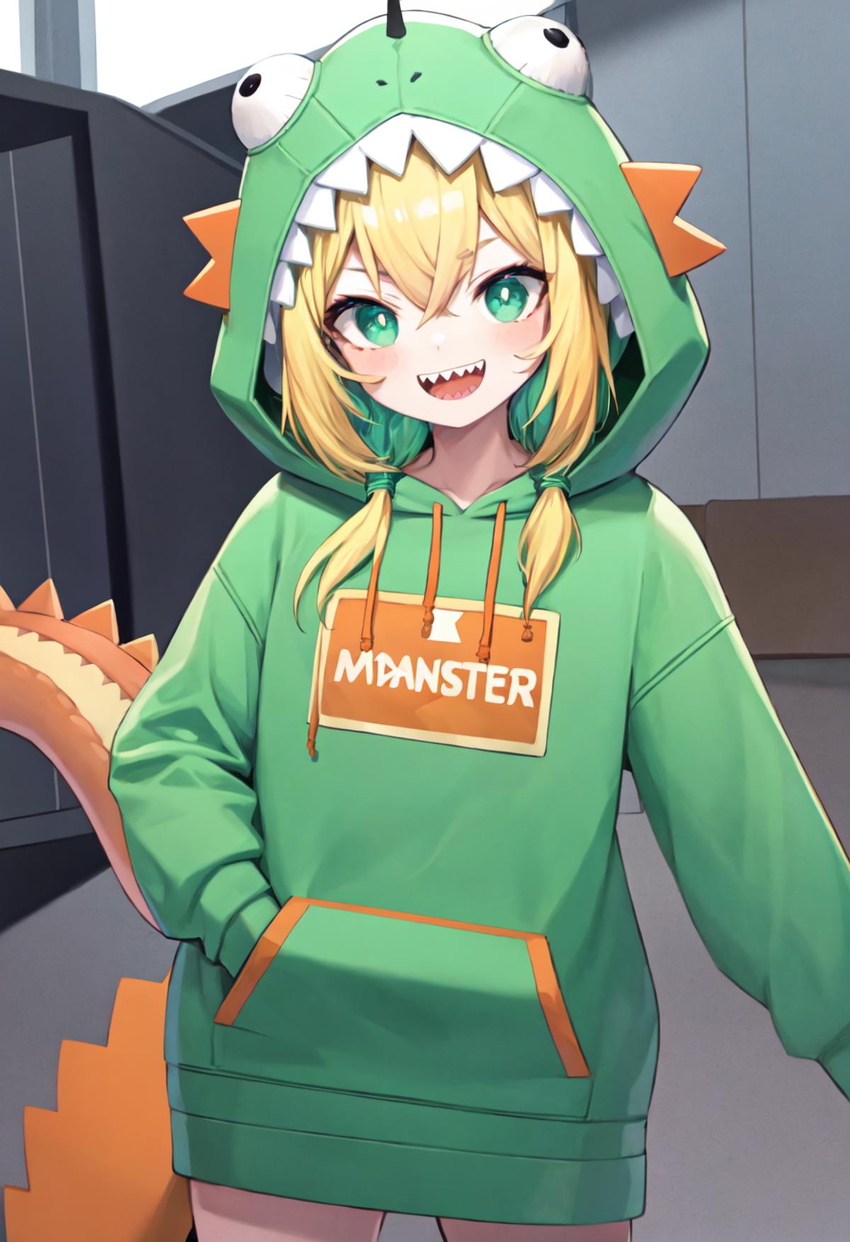 Dino Hoodie [VTuber Amano Pikamee] : r/awwnime