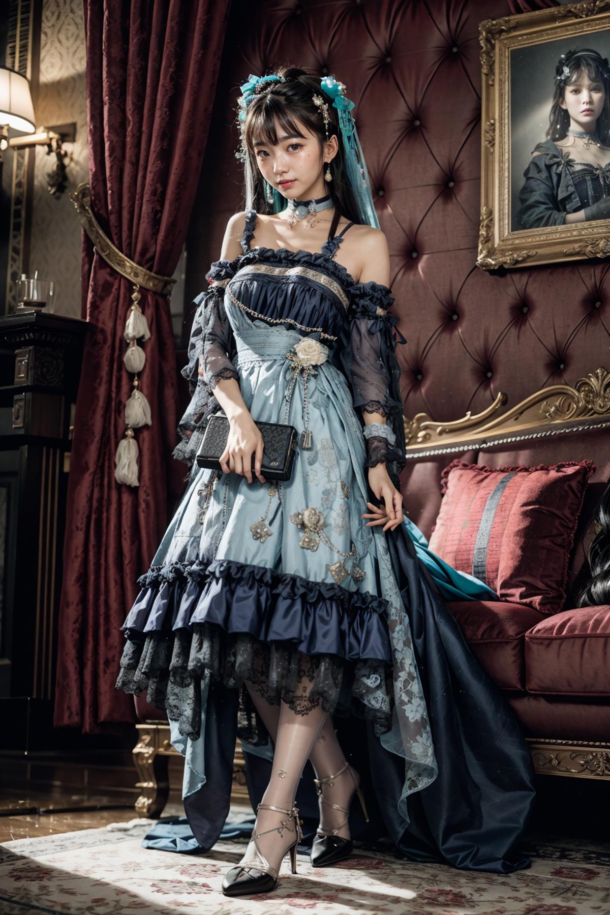 【南国慕蝶】Dress No.10 Cyan Dress image by feetie