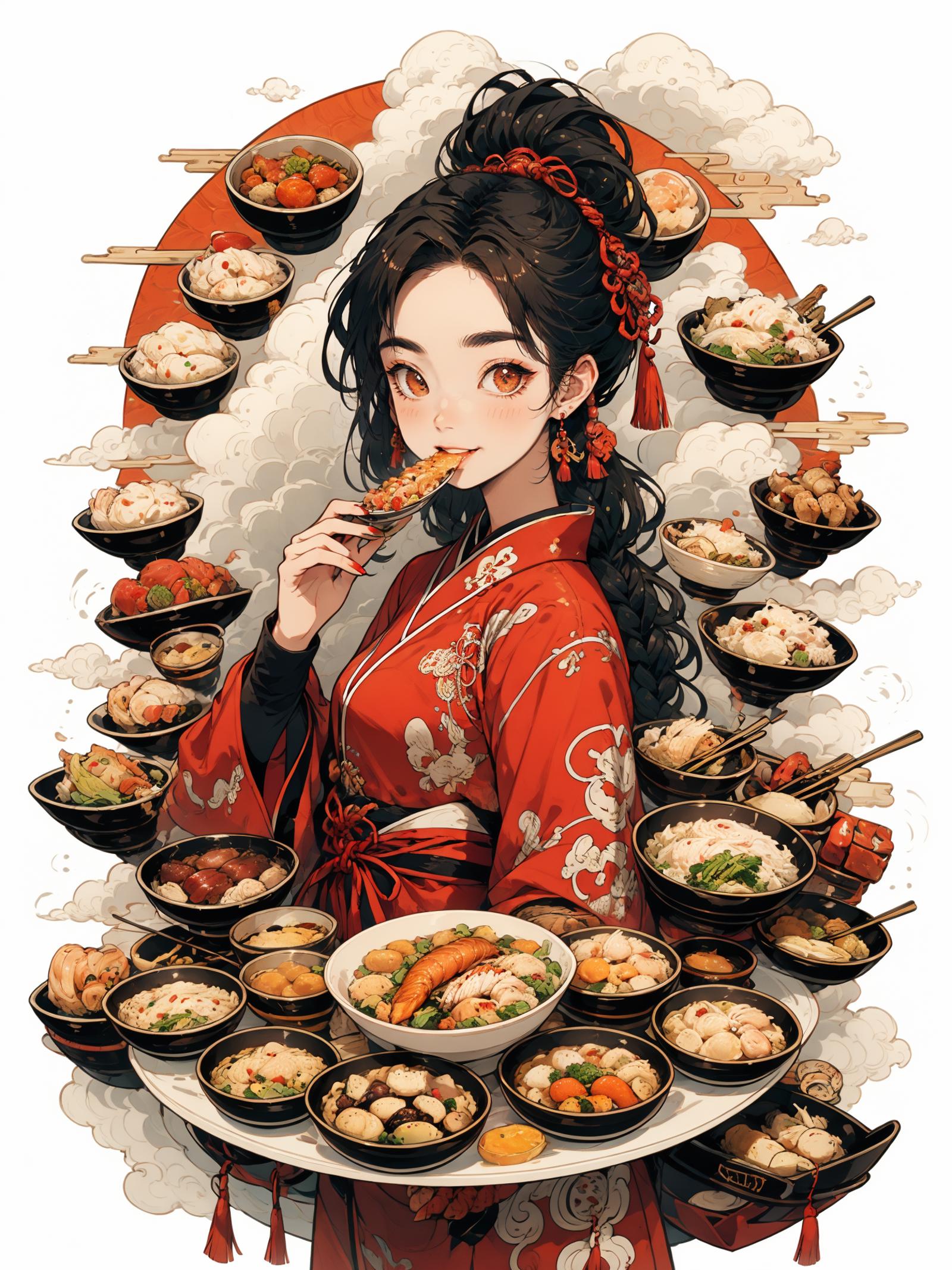 Box series - Food Girl<盒子系列——吃货女孩> image by Zcase