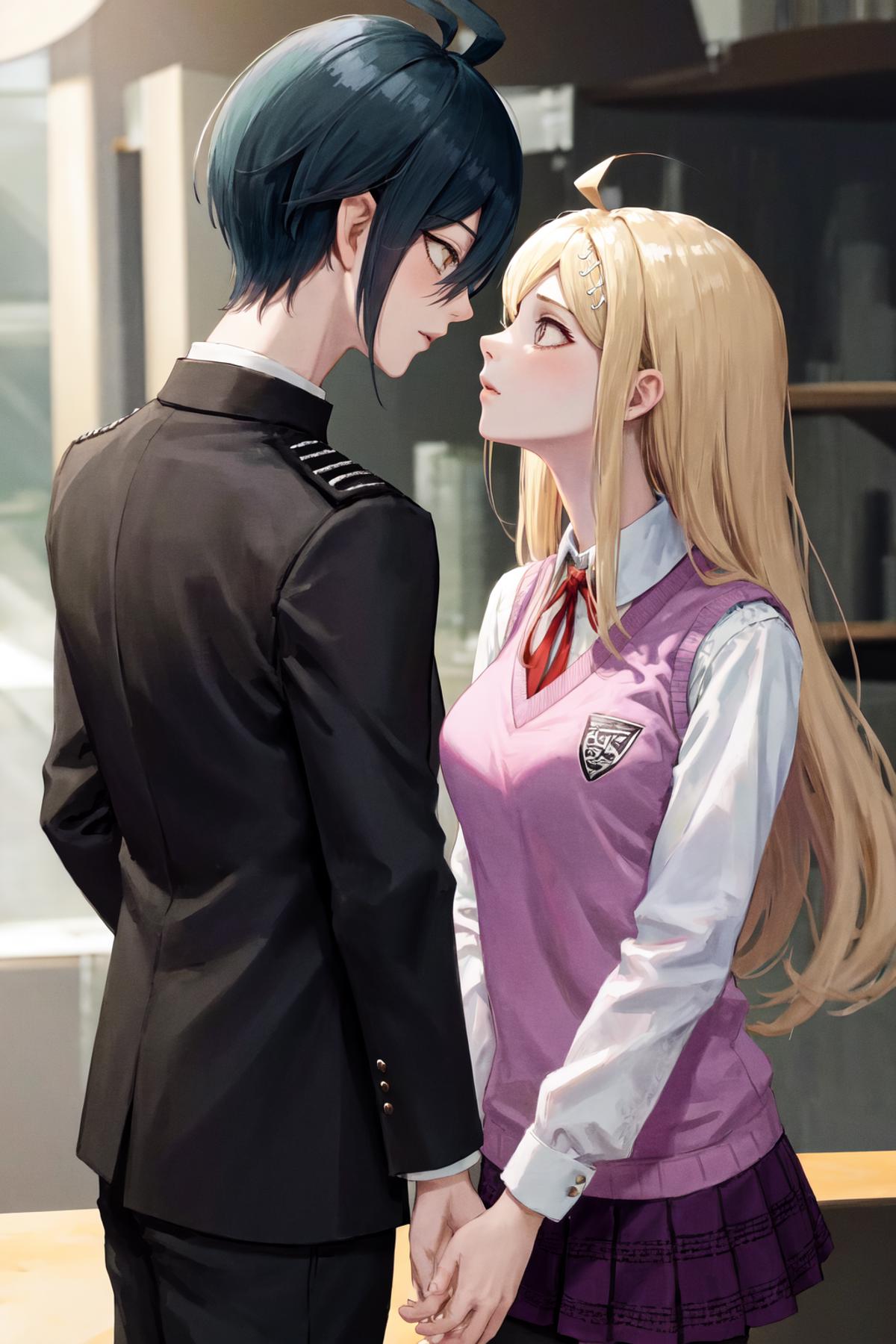 Shuichi x Kaede | 最原終一 x 赤松楓 image by Akii