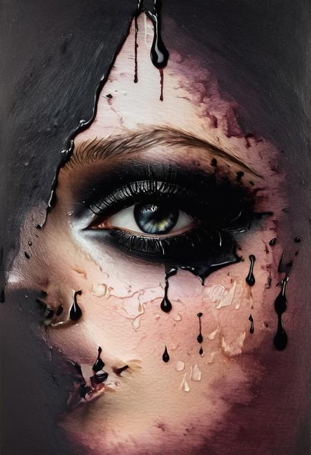 RAW profile photo, close-up, dark atmosphere, masterpiece, cinematic film still of a beautiful woman, detailed eyes,eyeliner, dark lipstick, black lace turtleneck dress, tack sharp focus on eyes, Sensual, lustful, seductive,  intricate, ultra detailed, 8k, <lora:MS_DitavT_V1_32:0.6>